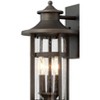 Minka Lavery Modern Outdoor Wall Light Fixture Oil Rubbed Bronze 15" Clear Seeded Glass for Post Exterior Deck Porch Yard Patio - 2 of 3