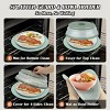 Itopfox 2 in 1 Silicone Microwave Splatter Cover & Mat, Multi-use Kitchen Trivet, Pot Holder, Drying & Baking Pad, Utensil Rest, Counter Protector - 3 of 4
