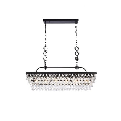Elegant Lighting Nordic 6 - Light Pendant in  Black