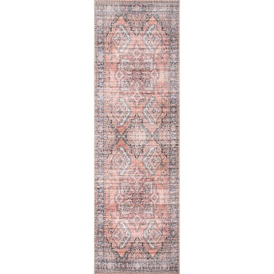 Nuloom Maple Pet Friendly Machine Washable Floral Medallion Area Rug