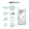 36 x 80 inch Fiberglass Right Hand Lnswing White Oak Entry Door with Brickmould 4-9/16 in.Vinyl Frame and 9 Lite Low-E Glass - 4 of 4