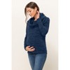 Hello Miz Women's Cowl Neck Long Sleeve Maternity Knit Sweater Top - 2 of 4