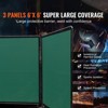 VEVOR Welding Screen with Frame, 6' x 6' 3 Panel Welding Curtain Screens, Flame-Resistant Vinyl Welding Protection Screen on 12 Swivel Wheels, Green - 3 of 4