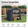 Captiva Designs Outdoor Portable Storage Shelter - Garage Tent with Roll-Up Zipper Doors & Vents for Motorcycles and Bikes (Gray) - 2 of 4