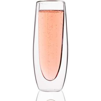 LEMONSODA Stemless Double Wall Champagne Prosecco Glasses  - 5.4 fl. oz