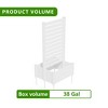 Wooakway 37" W × 73" H White PVC Raised Garden Planter Box with Trellis Privacy Screen - 4 of 4