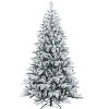 TinyhomieHinged Xmas Tree,Artificial Flocked Christmas Tree with Snow Tips, Easy Assembly,for Festive Christmas Decor - 2 of 4