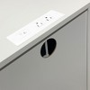LIVAREEmlen White 3-Drawer Modern Nightstand with Charging Station and USB Ports & Power Outlets,Wooden Bed Side Table/End Table for Bedrooms - 3 of 4