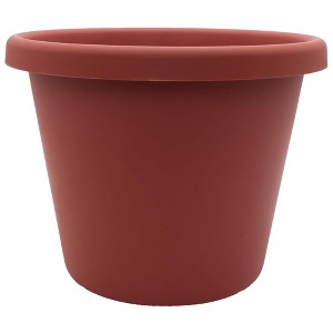 The HC Companies 17 Inch Round Classic Planter - Plastic Plant Pot for Indoor Outdoor Plants Flowers Herbs, Clay - 1 of 4