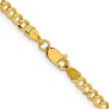 Black Bow Jewelry 3.75mm 14K Yellow Gold Solid Lightweight Flat Curb Chain Necklace - 4 of 4