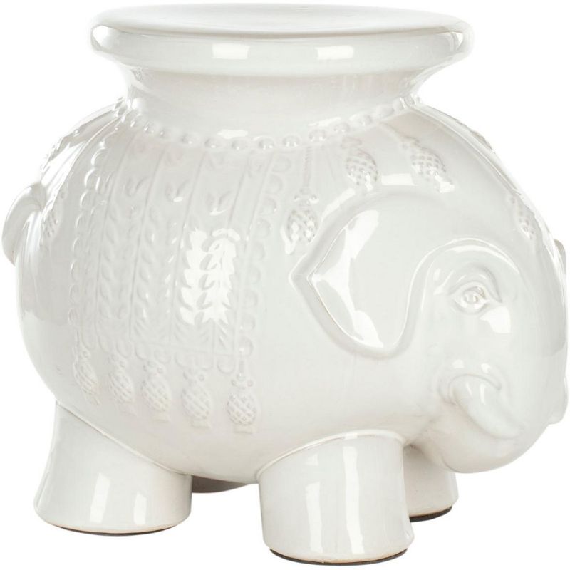 Glazed Ceramic Elephant Stool  - Safavieh, 3 of 5