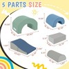 BABYYER 5 Piece Soft Foam Climbing Blocks, Rainbow Indoor Play Equipment with Foldable Slide, Crawling Toys for Toddlers 1-3 - 4 of 4