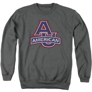 American University Official Distressed Primary Logo Adult Crewneck Sweatshirt - 1 of 4
