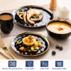 vancasso 16-Piece Dinnerware, Black With Golden Edge, Stoneware Tableware, Dinner Plate, Dessert Plate, Bowl And Mug For 4 Person, Round Plate - 3 of 4