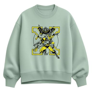 Women's - X-Men - Scribble Oversized Fleece Crew Sweatshirt : Target