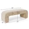 47"Entryway Shoe Bench,Chenille Bench Seating,Breakfast Nook Bench,Bench Seating,Window Bench In The Living Room,Bedroom,Apartment-Cuddlewood - 4 of 4