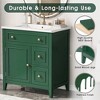 30" Bathroom Vanity with Sink Top, Cabinet with Door and Two Drawers, Solid Wood Frame For Small And Medium Restroom Freestanding Vanity Cabinet - 4 of 4