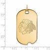 Black Bow Jewelry 14k Yellow Gold Chicago Blackhawks NHL Large Pendant - 2 of 3