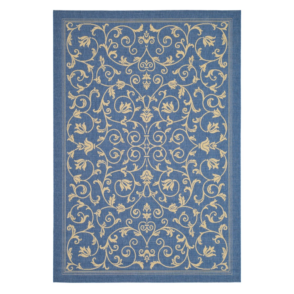 4'X5'7in Vaucluse Outdoor Rug Blue/Natural - Safavieh