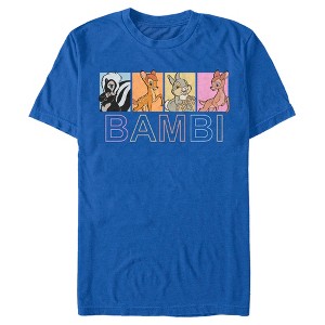 Men's Bambi Faline, Thumper & Flower Character Boxes T-Shirt - 1 of 4