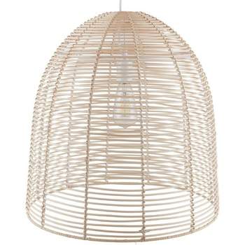 SEI Furniture Formosa Coastal Rattan Cage Pendant Lamp in Natural