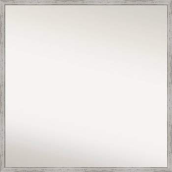 Amanti Art Blanco White 43.5 in. x 33.5 in. Beveled Rectangle Wood