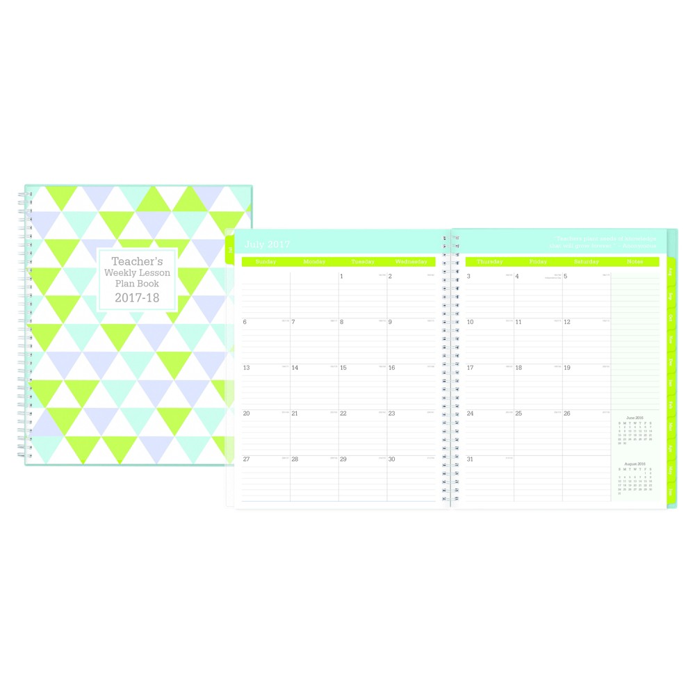 2017-2018 Blue Sky Teacher Lesson Planner - Triangles, Green