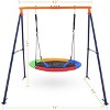 Jojoka Black Swing Set with Heavy Duty Metal A-Frame and Adjustable Ropes - 2 of 4
