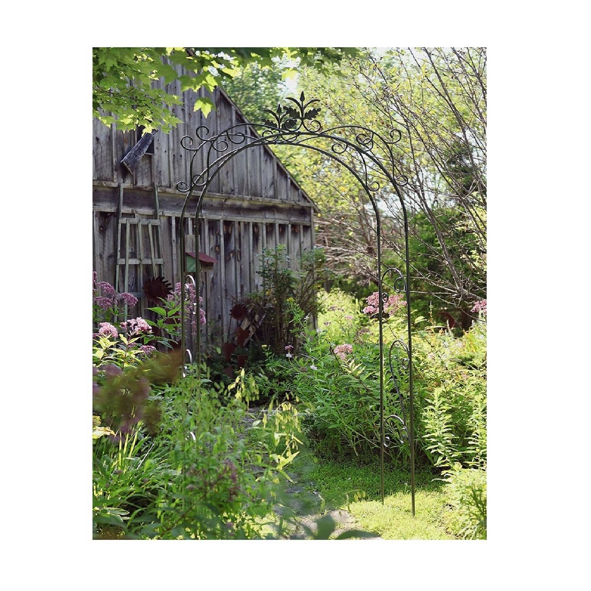 Achla Designs 113" Tuileries Iron Garden Arbor - thumbnail 2