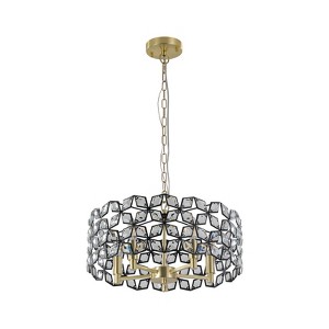 Bella Depot 18.9" 5-Light Gold Black Luxury Home Crystal Chandelier - 1 of 4