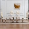 70'' Modern Faux Marble Rectangular Dining Table with Stainless Steel Base, Contemporary Kitchen or Dining Room Table – The Pop Home - 3 of 4