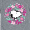 Boys' - Peanuts - Snoopy Valentine Floral Circle Short Sleeve Graphic T-Shirt - 2 of 4