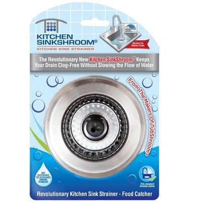 Kitchen SinkShroom (Stainless) Strainer with Built-in Anti-Clog Technology
