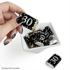 Big Dot of Happiness Adult 30th Birthday - Gold - Mini Candy Bar Wrapper Stickers - Birthday Party Small Favors - 40 Count - 2 of 4