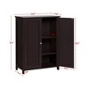 Vtec Trading Espresso Modern Bathroom Storage Floor Cabinet - 3 of 3