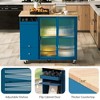 TROPOW Rolling Kitchen Island Cart with LED Light, Adjustable Shelf Kitchen Island Table with Storage 2 Drawers, Island on Wheels - 3 of 4