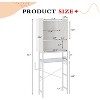 Hooseng Over The Toilet Storage, 3 Tier Bathroom Organizer Shelf, 23.6''W Bathroom Storage Organizer with Door, Toilet Rack - 4 of 4