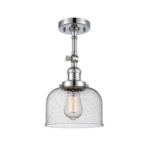 Bell - 1 Light Semi-Flush Mount In Industrial Style-14 Inches Tall and 8 Inches Wide - 1 of 1