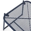 Lyngins Modern Mesh Outdoor End Table, Rectangle Powder-Coated Metal Patio End Table for Outside Use, Patio Side Table - 3 of 4