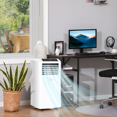 HOMCOM 8000 BTU White Portable Air Conditioner with Remote