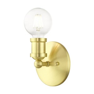 Livex Lighting Lansdale 1 - Light Vanity in  Satin Brass - 1 of 4