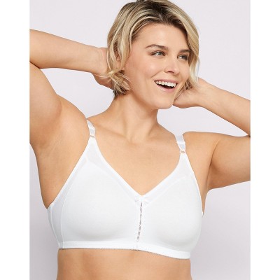 Bali Double Support Cotton Blend Wireless Bra White 36DD Women's