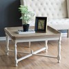 33" Fir Wood & MDF Square Coffee Table with Tray-Style Top for Living Room and French Country Interiors - 4 of 4