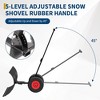 GustoWave Black Snow Shovel with Wheels, Heavy Duty Snow Pusher for Driveway, Carbon Steel Snow Pusher Shovel with Adjustable Angle - 4 of 4