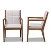 Set of 2 Theresa Fabric Upholstered Wood Living Room Accent Chair - Baxton Studio - 2 of 4