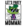 Teen Titans Go! Let's Party Momma! Boy's Heather Grey T-shirt - 2 of 3