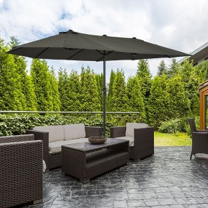 NicBex 15FT Patio Umbrella Waterproof Extra Large Outdoor Umbrella with Crank and Air Vent Double-Sided Pool Umbrella for Patio, Deck, Backyard - 1 of 4