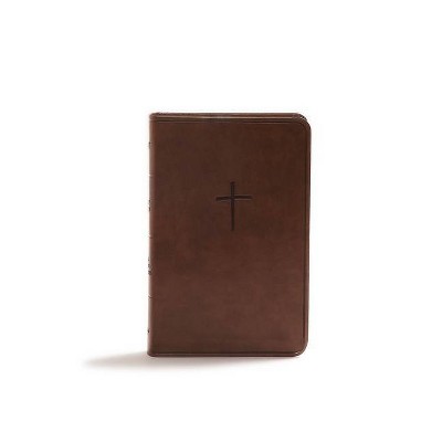 KJV Compact Bible, Brown Leathertouch, Value Edition - by  Holman Bible Publishers (Leather Bound)