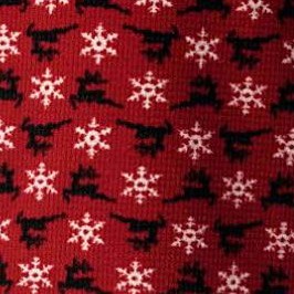 red snowflake reindeer