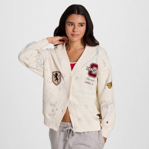 Champion Women's Fleece Cardigan - Cream - 1 of 4